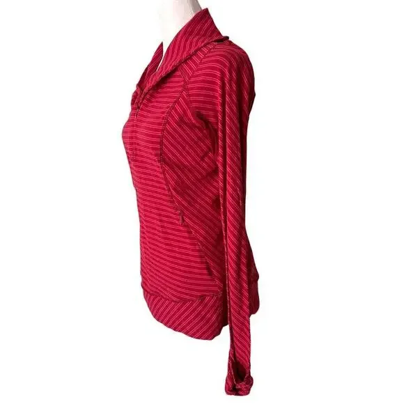 Lululemon Think Fast Pullover cranberry sweatshirt hoodie sweater size 8 - Picture 4 of 12